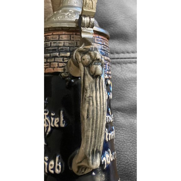 Authentic Gerzit West Germany Lidded Beer Stein - Picture 6 of 10